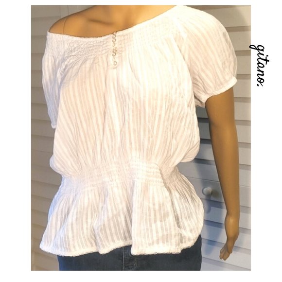 Gitano Tops - Comfortable cotton smock style short sleeve top